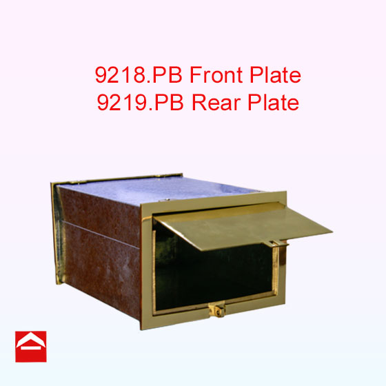 Cast brass front and back plates with fixed sized sleeve/body suitable for brick work