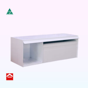Front view of Anders rear opening letterbox for block work with paper holder. 555mm wide x 200mm high x 200mm deep