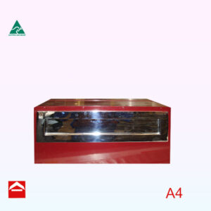 Augustin rear open rectangular letterbox with mounted face plate