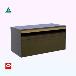 Rectangular letterbox for Besser block. 390mm wide x 200mm deep x 200mm high. Bessie rear opening.