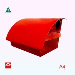 Front view of Bohemia rear opening letterbox. 350mm wide x 420mm deep x 260mm high.