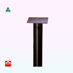 60mm round post with mounting plate on top