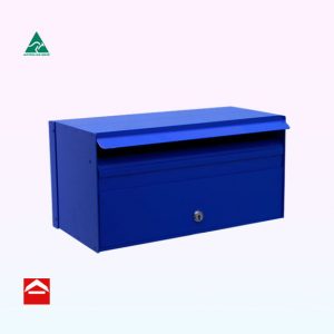 Christiano Front Opening Aluminium Letterbox suitable for besser block. 390mm wide x 200mm deep x 200mm high.