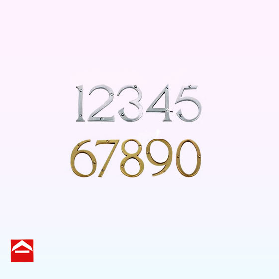 Narrow font polished brass and chrome