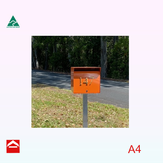 Fiona Streamline front opening small parcel letterbox suitable for A4 350w x 350h x 350dd