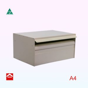 Rectangular Fleur rear opening letterbox 350mm wide x 250mm deep x 175mm high.