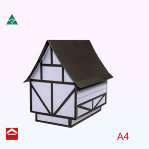 Rectangular A4 rear open letterbox in Medieval Tudor style. 350mm wide x 175mm high x 250mm deep.