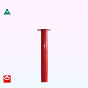 Letterbox Post 63mm Round with Mounting Plate in Flame Red