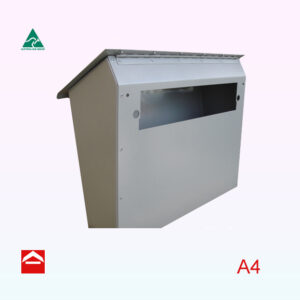 Slimline A4 letterbox suitable for picket fence with a large mail slot