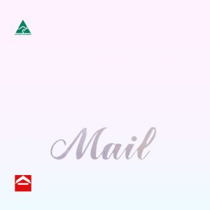 Silver Mail Sticker in cursive font