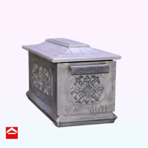 Solid Cast rectangular aluminium mailbox USA mail style. 215mm wide x 510mm deep x 265mm high. Ready for powder coating.